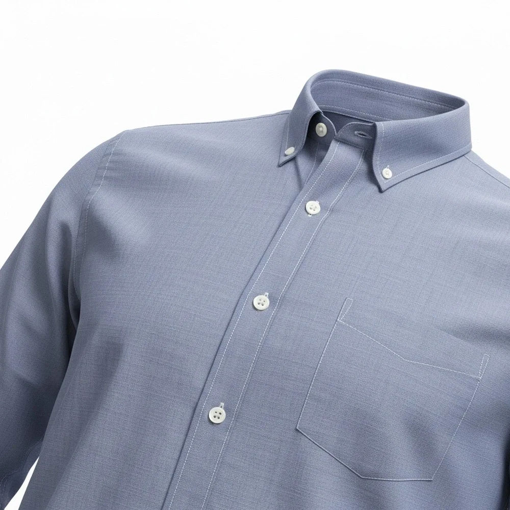 J. Crew Men's Classic Blue Casual Shirt